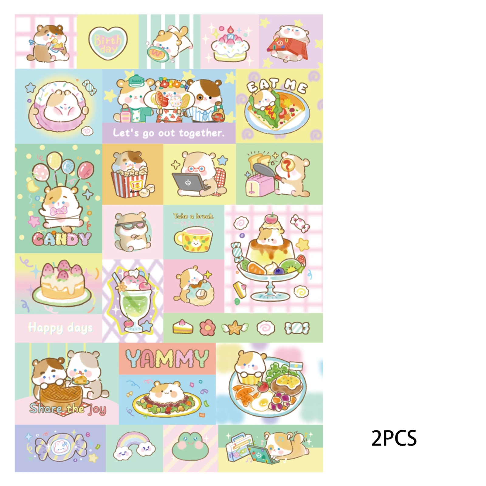 Милые маленькие мышечки мультяшные граффити наклейки 28 шт. синтетическая бумага