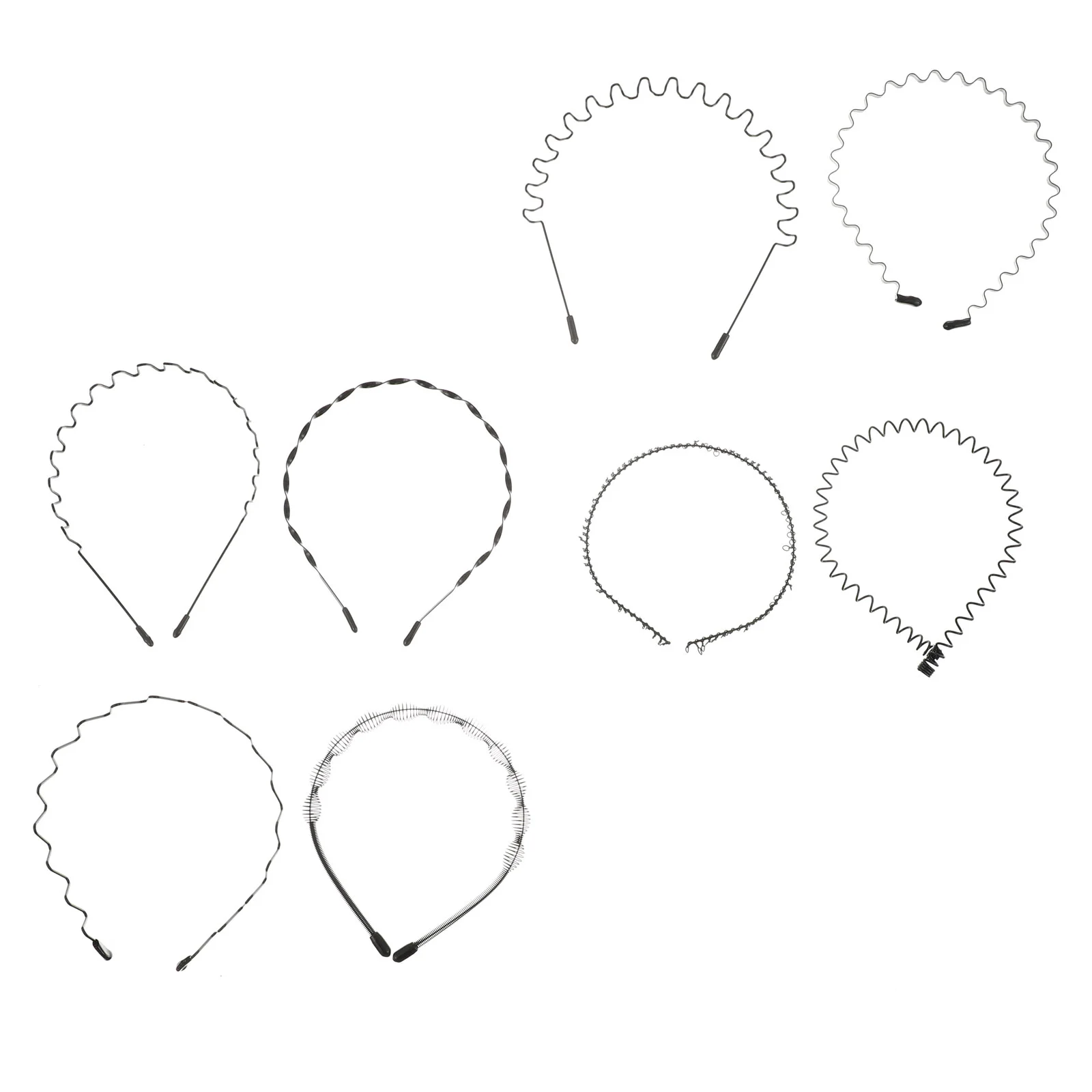 

Hair Headband Hoop Men Unisex Wavy Metal Sports Hoops Slicked Hairband Invisible Band Non Headbands Women Headwear Teeth Comb