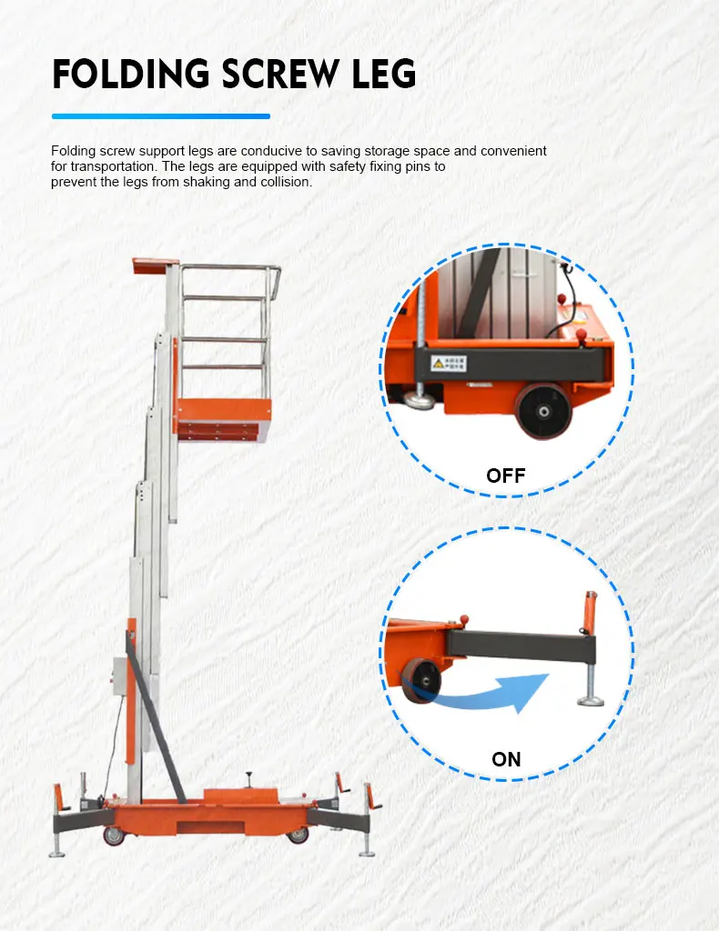 Qiyun Kinglift 4-18 м настраиваемый алюминиевый подъемник с 1/3 5-стойкой макс. весом 2/3-100 кг