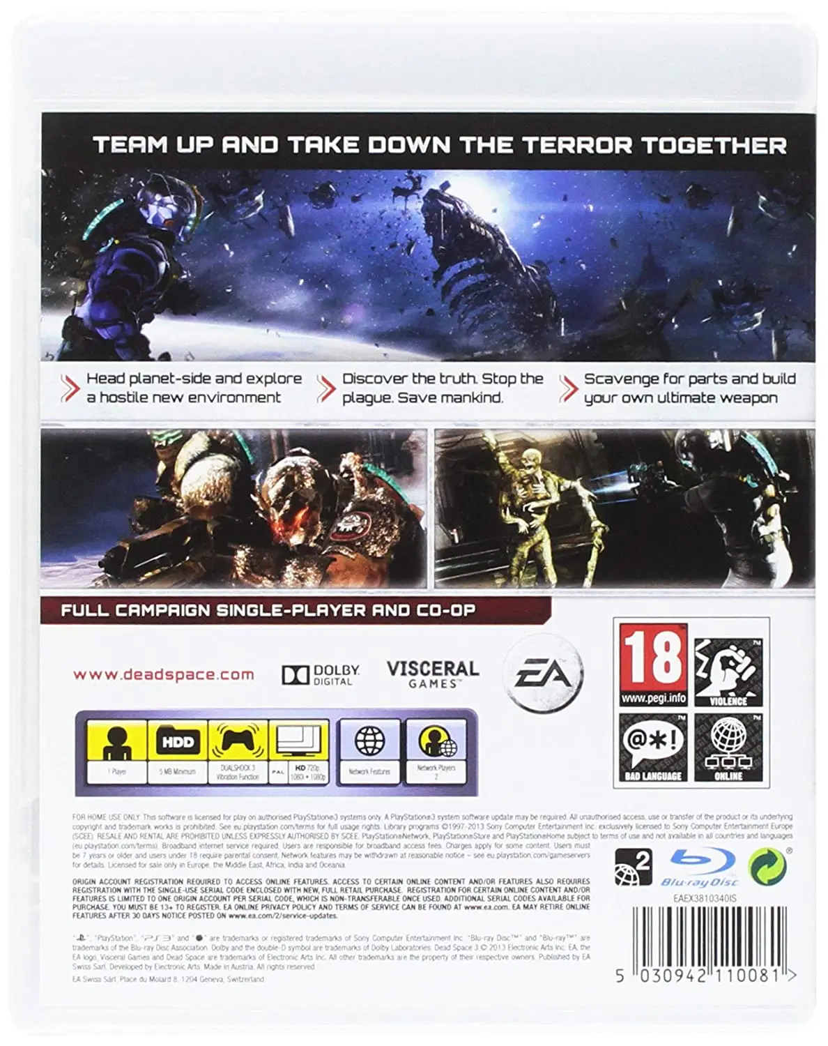 Игровой контроллер для видеоигр Dead Space 3 PS3 Playstation |