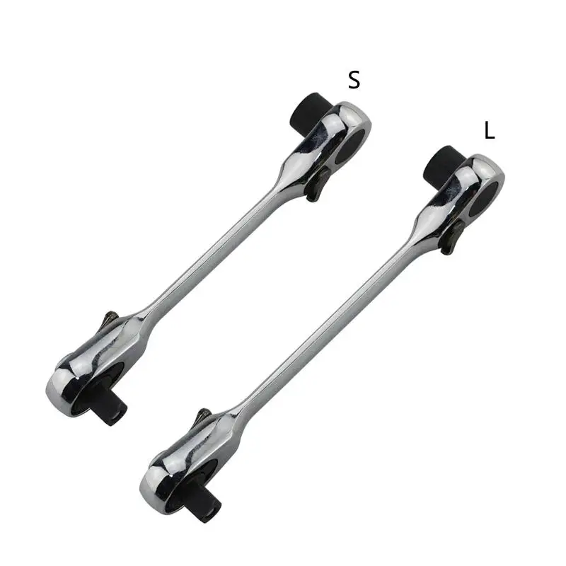 

2 in 1 Mini Hex Bit Driver Screwdriver Handle Two-way Quick Release Wrench Spanner Dual Head Ratchet Socket Wrench 72 Teeth