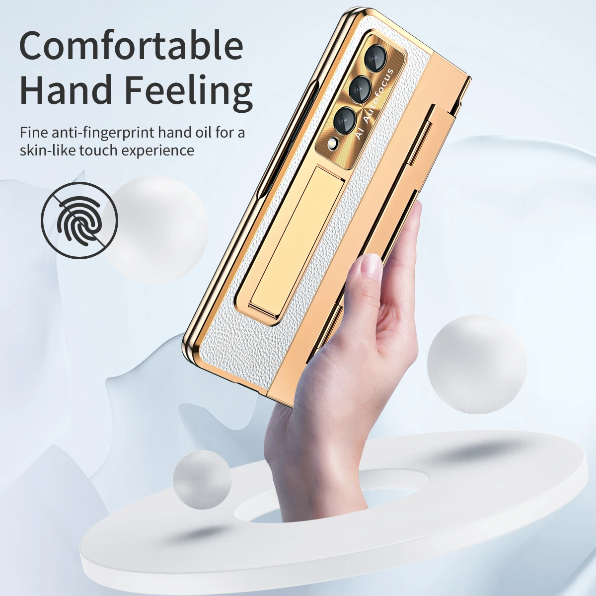 

Модный кожаный чехол с откидной ножкой и полным покрытием для Samsung Galaxy Z Fold 4 Fold4 Fold3 Fold 3 5G Zfold4, чехлы из закаленного стекла