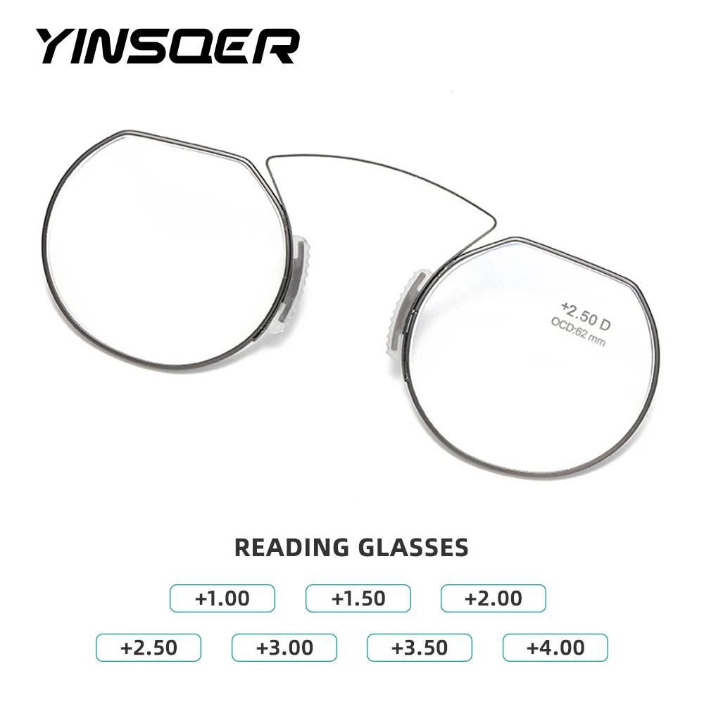 Очки для чтения с зажимом носа анти-синий свет очки дальнозоркости мужские в