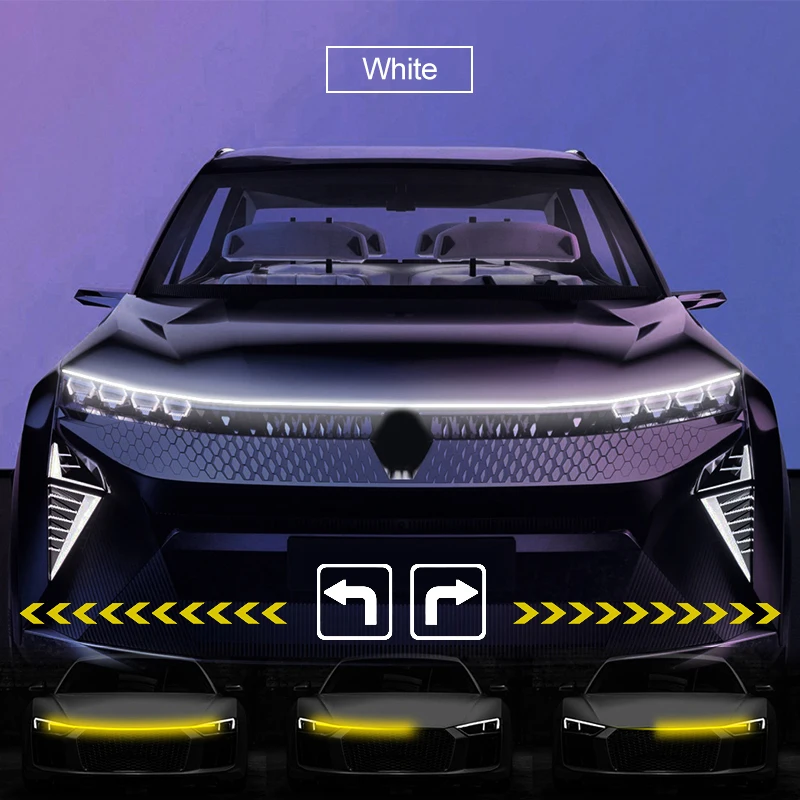 

Светодиодный Автомобильная бленда светильник с поворотным сигналом Scan Starting DRL динамические дневные ходовые огни авто декоративная лампа Ambinet 12В