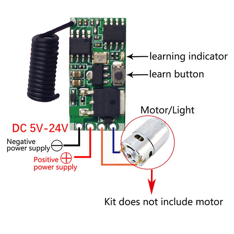 

1Pc Wireless Remote Control DC Motor Governor LED Light PWM Speed Control Light Module Wide Voltage