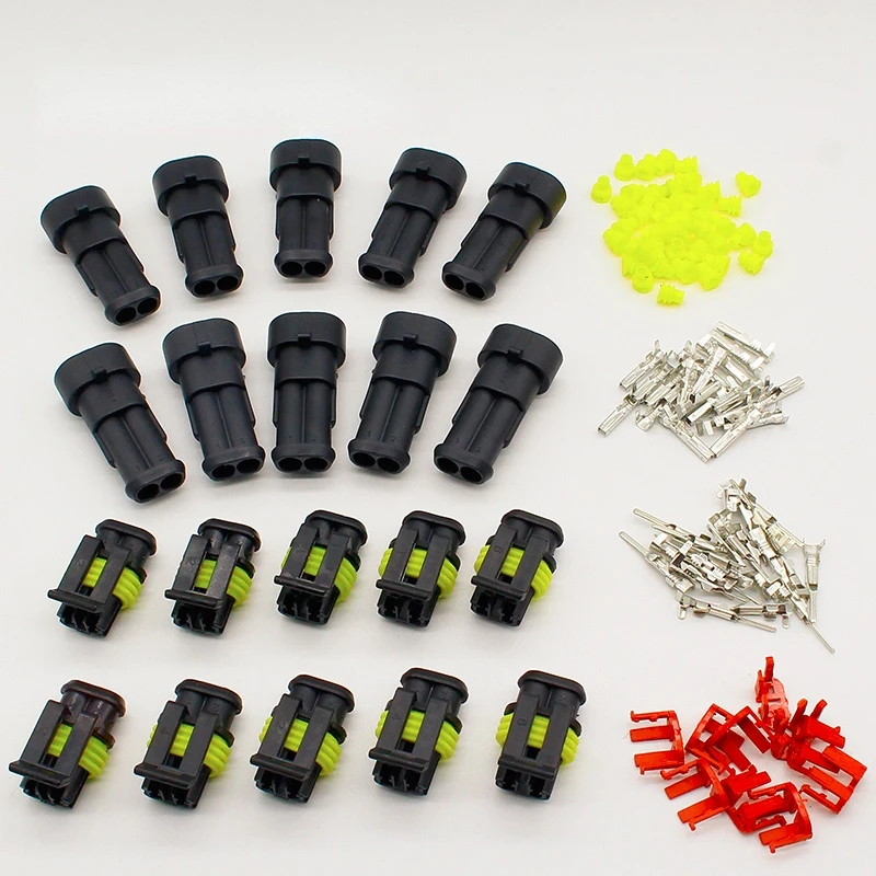 

Promotion! 10 Kit 2 Pin Way Waterproof Electrical Wire Connector Plug