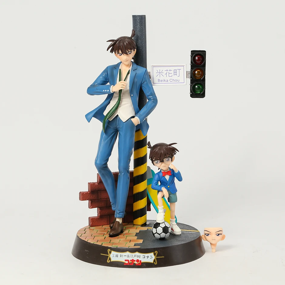 

Detective Conan Kudou Shinichi Conan Edogawa Mouri Ran Haibara Ai PVC Figure Model Toy Colletible Statue