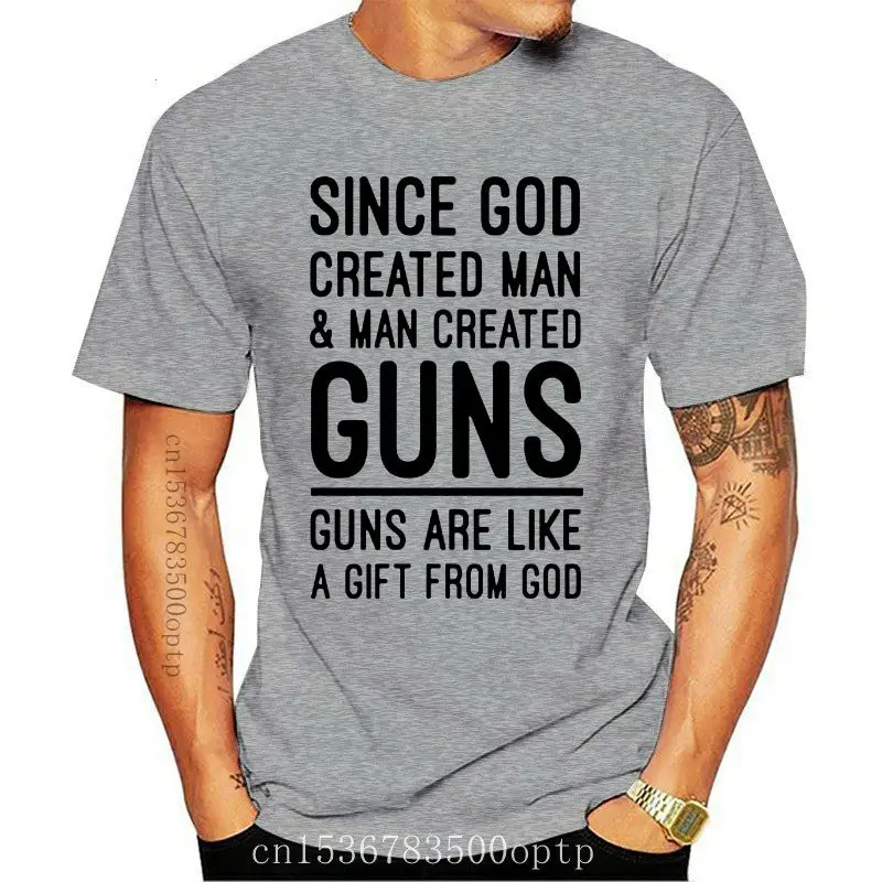 

New Guns Are A Gift de God (camiseta atlética gris)
