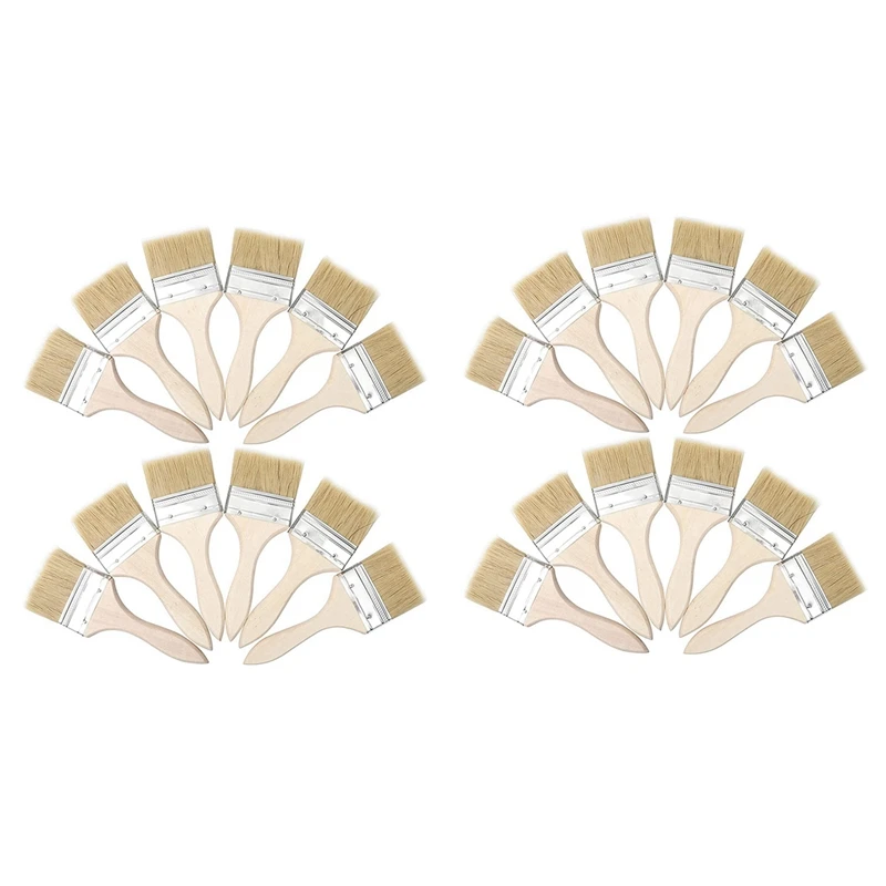 

24 PCS Brushes Furniture Paint Brush Set Stain Varnish Acrylic And Oil Paint Brushes