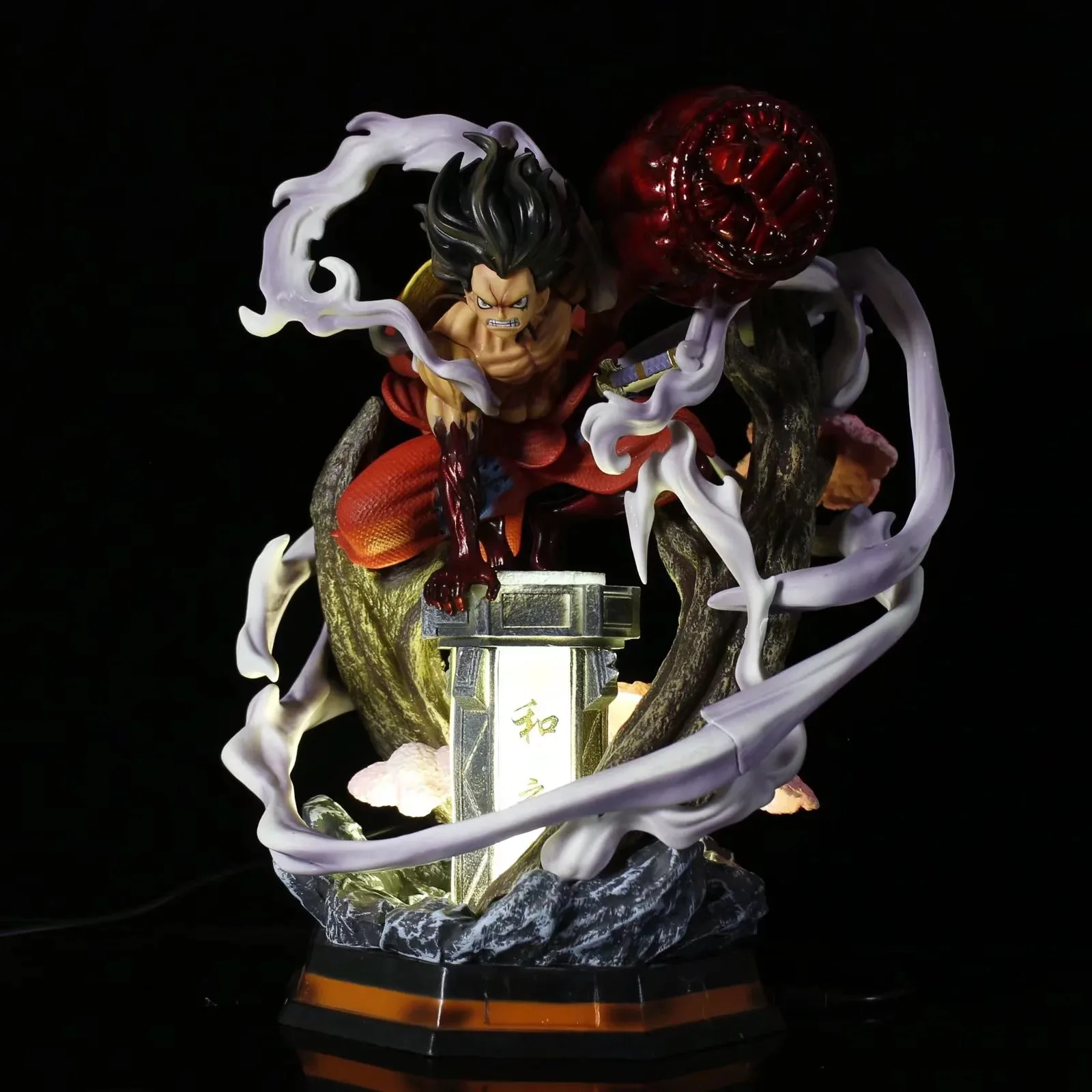 

Anime One Piece Wano Monkey D Luffy Gear Fourth Snake Man Ver. GK PVC Action Figure Statue Collectible Model Toy Doll with Light