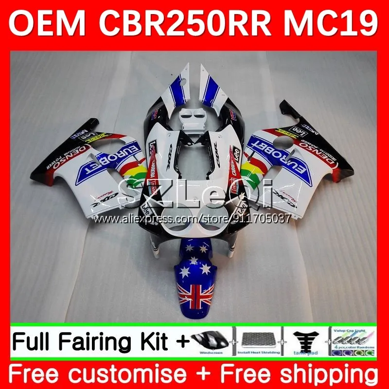 

Injection Body For HONDA CBR250RR MC19 CBR250 CBR 250 RR CC 250RR 88 89 CBR 250CC white glossy 1988 1989 OEM Fairing Kit 26LQ.48