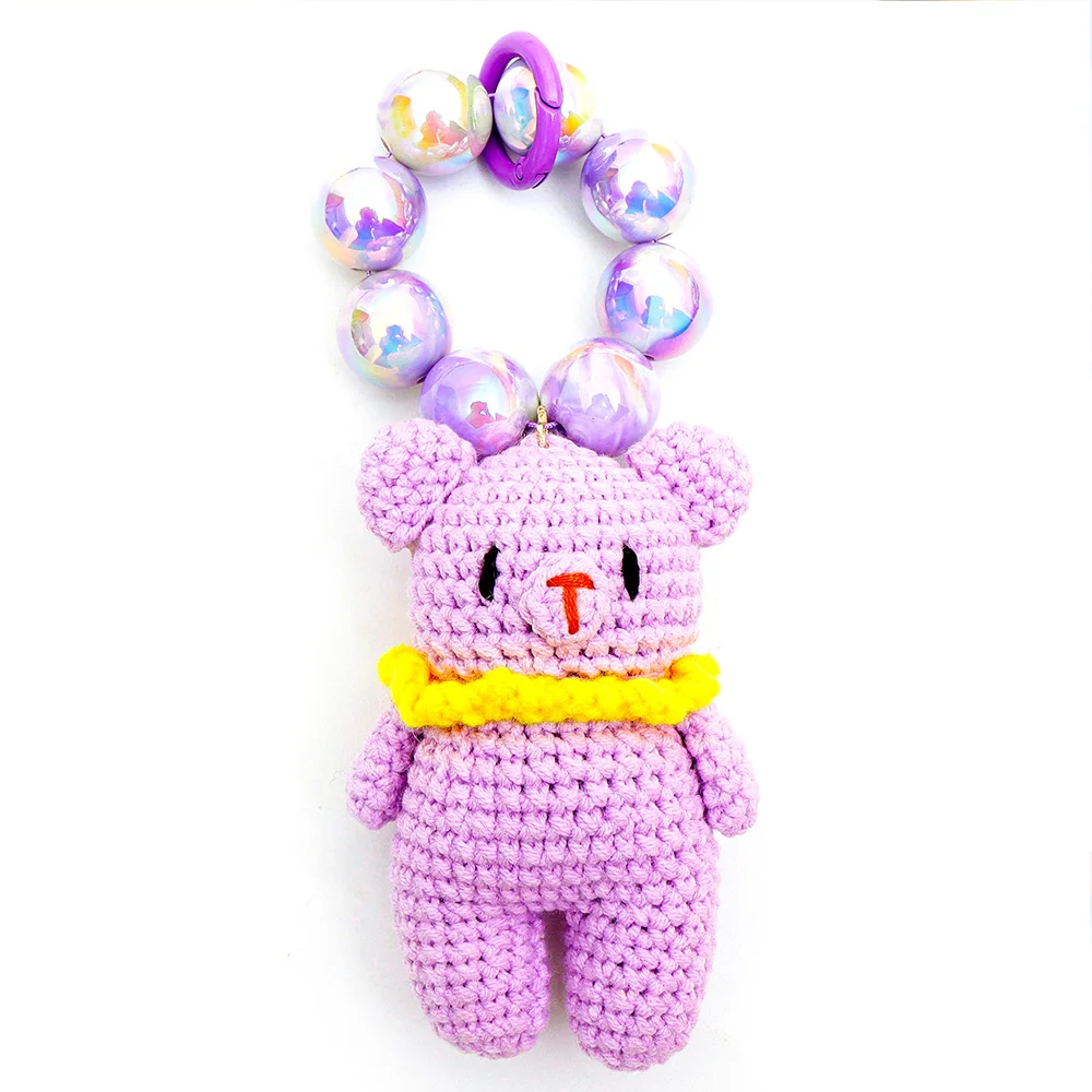 

Car Key Chain Kids Gift Cute Bear Doll Fashion Soft Kawaii Women Plush Toy Bag Charm Keychain For Phone Handbags Accessories Men