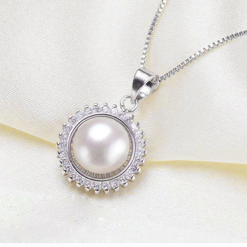 

MeiBaPJ 11-12mm Real Natural Freshwater Pearl Sun Flower Pendant Necklace Party Jewelry for Women