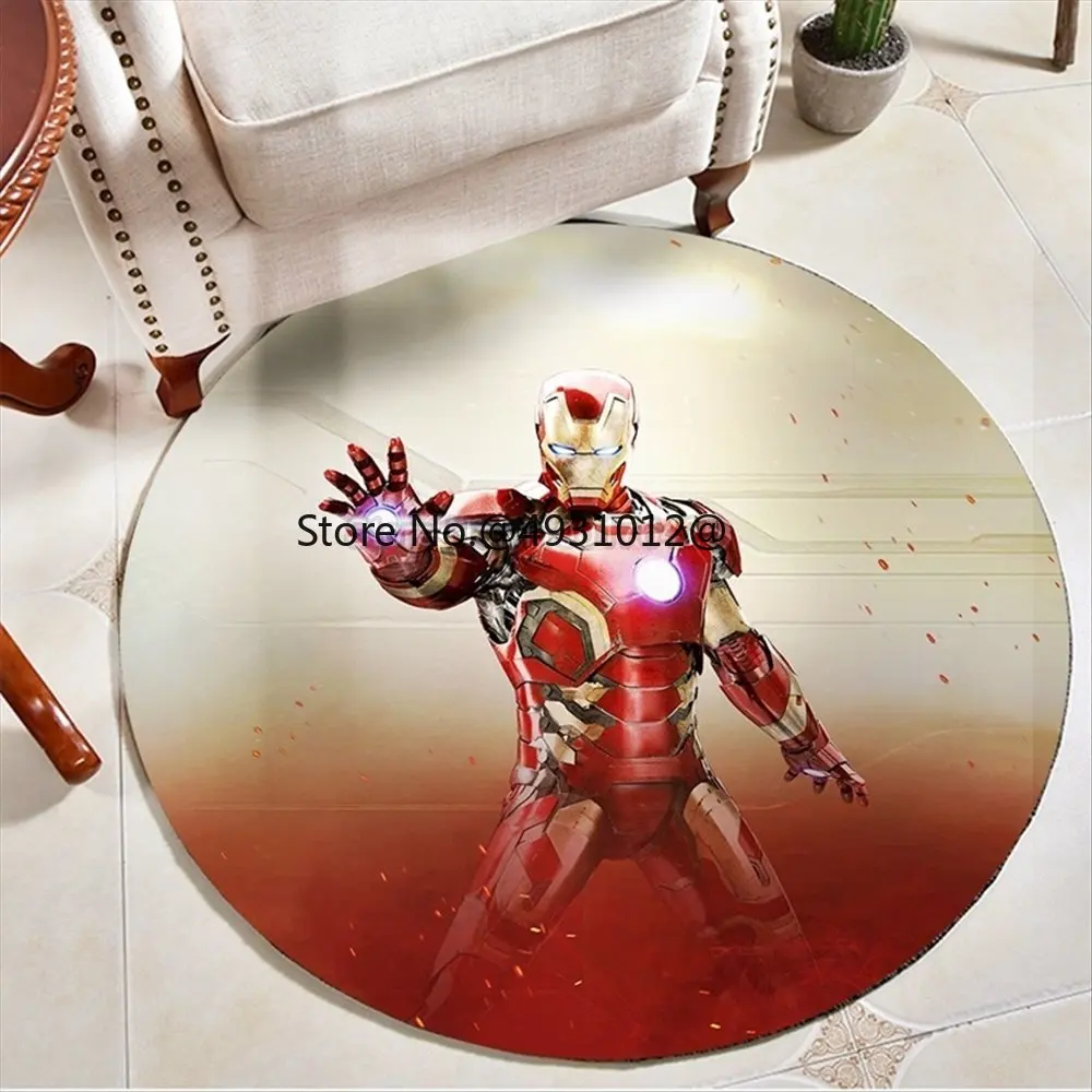 

2023 Disney Deadpool Floor Mat Iron Man Captain America Non-slip Bath Round Rug Living Room Anime Door Bathroom Carpet