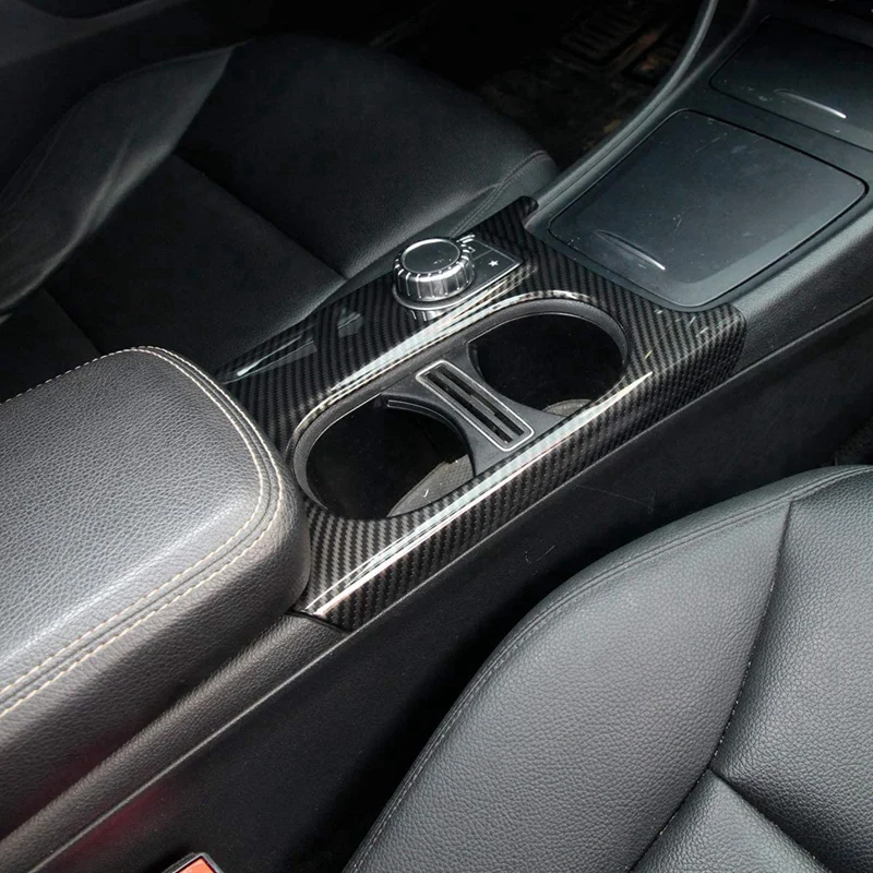 Крышка держателя стакана из углеродного волокна для Mercedes Benz A/GLA/CLA Class C117 W117 W176 X156