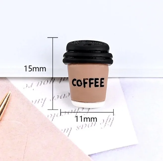 

10 шт. резиновые Смешанные медведя кофейные животные напитки серия с плоским основанием искусственные головные уборы аксессуары для украшения