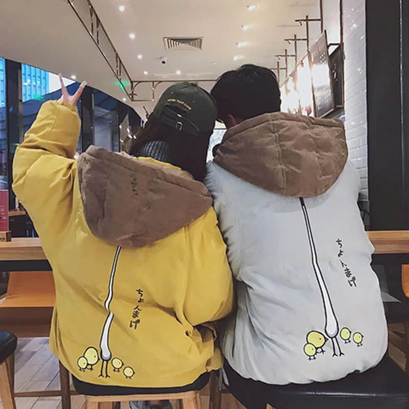 

Women Short Loose Korean Cotton-padded Coats 2021 Winter Lovers Plus Velvet Clothes Harajuku Bread Jacket Female Kawaii Overcoat