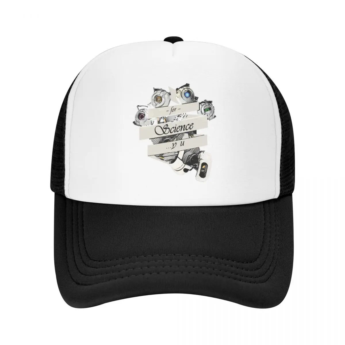 

For Science Trucker Hats Portal Game Chell Atlas P-Body Mesh Net Baseball Cap For Men Women Hip Hop Snapback Caps Streetwear