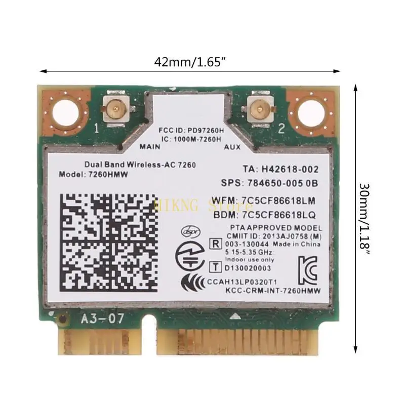 7260 7260HMW 2.4G BT Mini PCI-e Двухдиапазонная беспроводная сетевая карта для лучшая распродажа (art.: 3920d9f2efb84) - 3920d9f2efb84