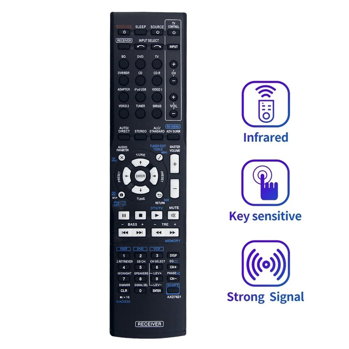 Заменить пульт дистанционного управления Axd7621 для Pioneer Av приемника Axd7569 Axd7661 Axd7662