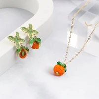 vg 6ym persimmon ruyi niche design necklace 2022 new trendy ins hip hop pendant female collarbone chain earring accessories