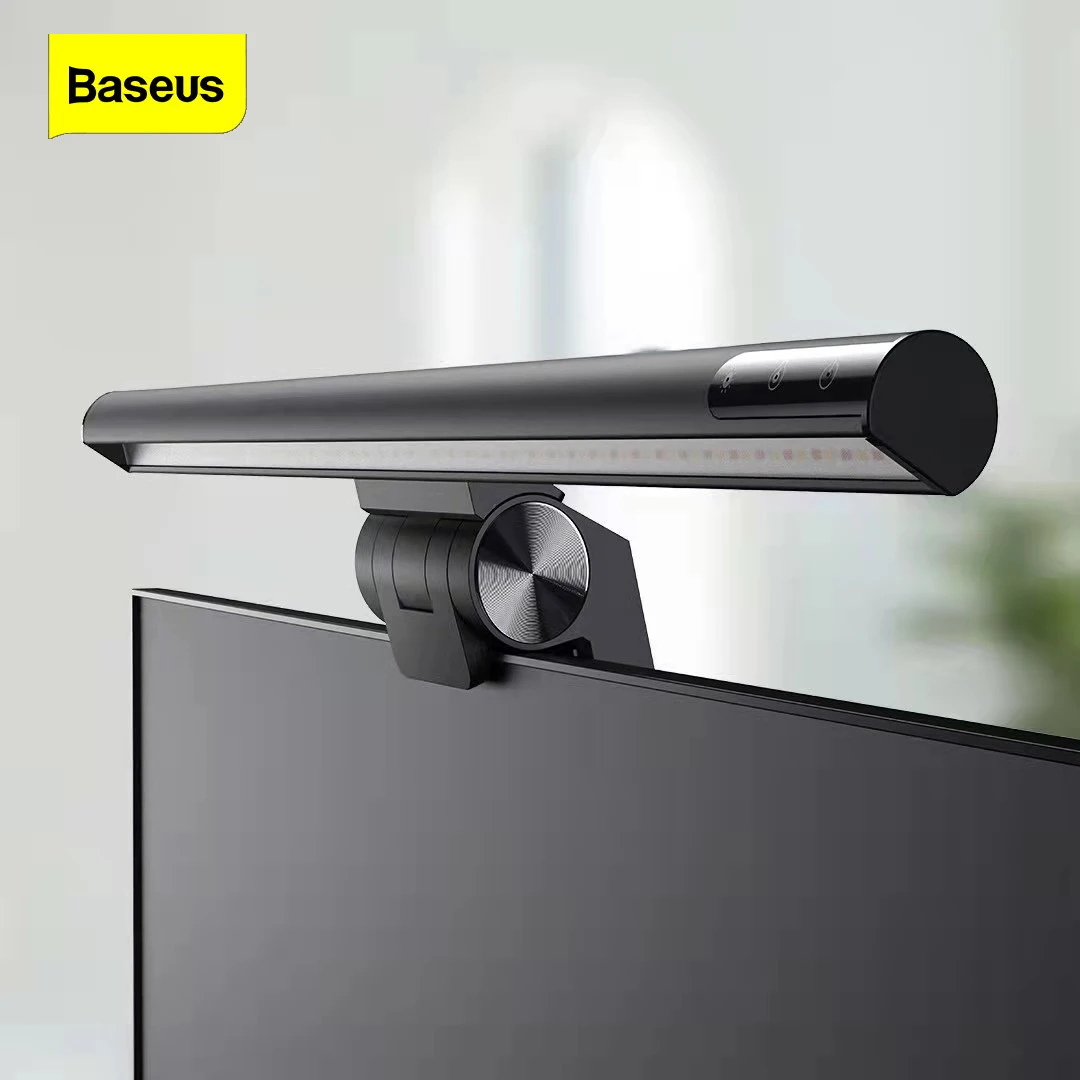 Baseus-Lámpara LED para Barra de escritorio, luz colgante para pantalla de PC, ordenador portátil, mesa, oficina, estudio, lectura, LCD, Monito