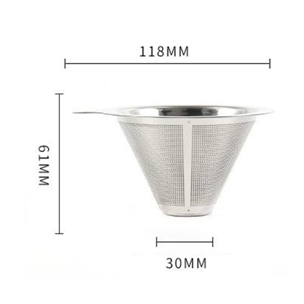

Coffee Dripper Coffee Filter Cup Pour Over Coffee Tea Woking Office Home.cafe L13.9*7.9*3cm M11.8*6.1*3cm Mesh