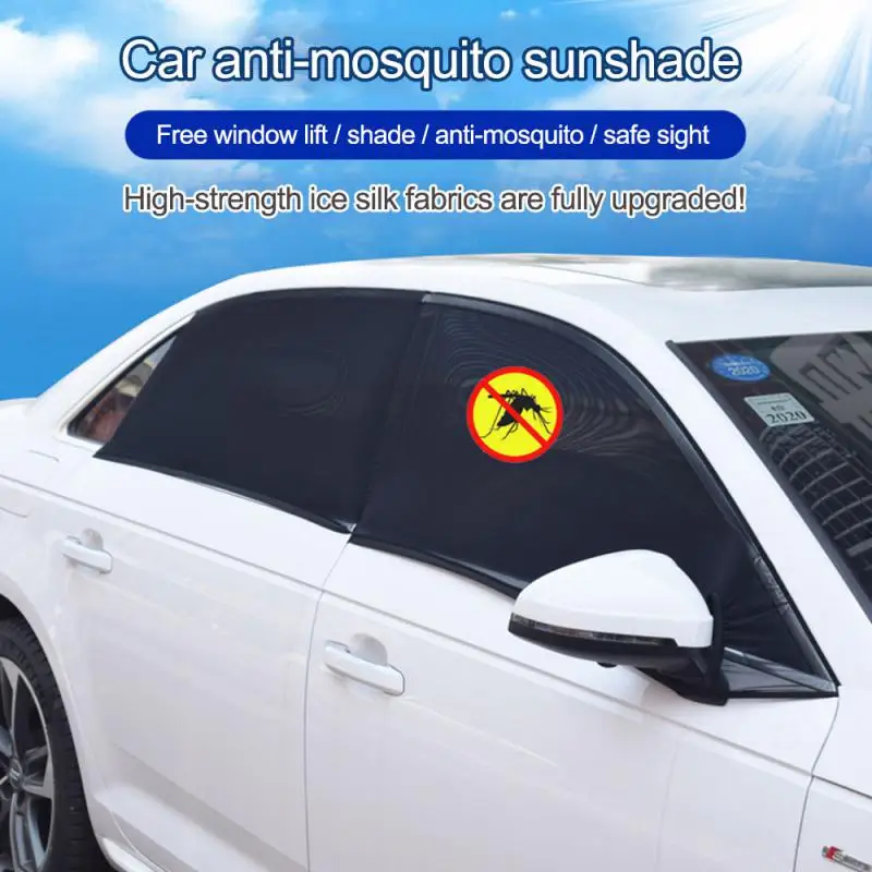 

2 шт. высокоэластичные автомобильные солнцезащитные козырьки Солнцезащитная черная пряжа шелковая пряжа для ледяных москитов и теплоизоляции летние автомобильные чехлы аксессуары