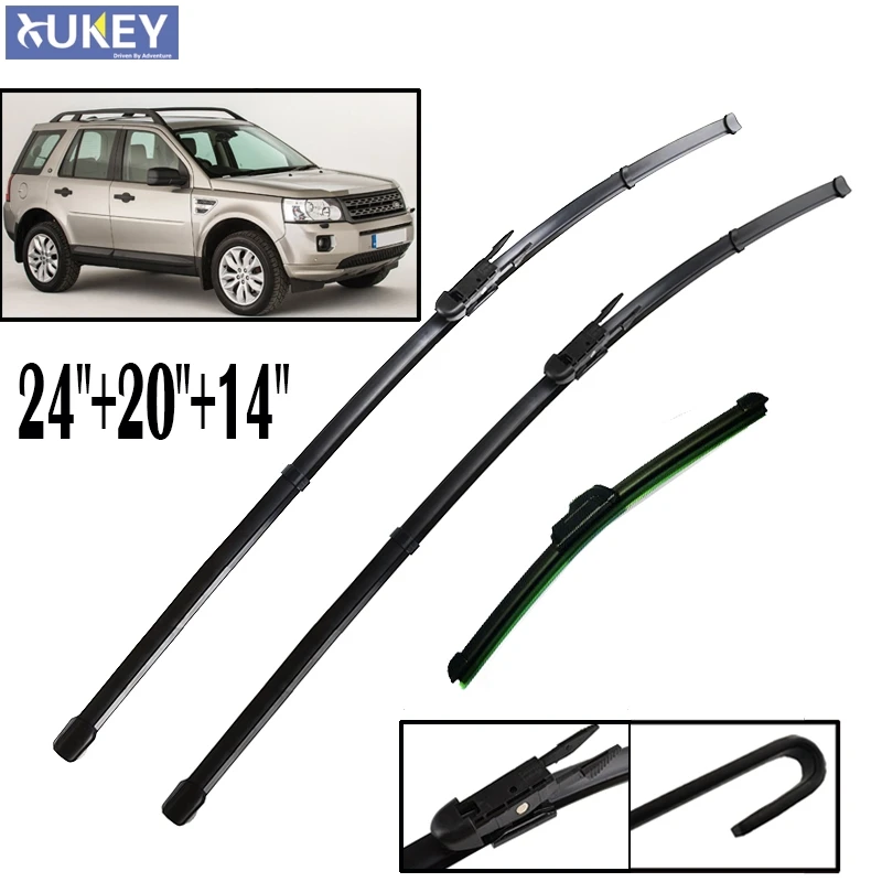 

Щетки стеклоочистителя Xukey для Land Rover Freelander 2 2006 2007 2008 2009 2010 2011 2012 2013 2014 спереди и сзади 24 "20" 14"