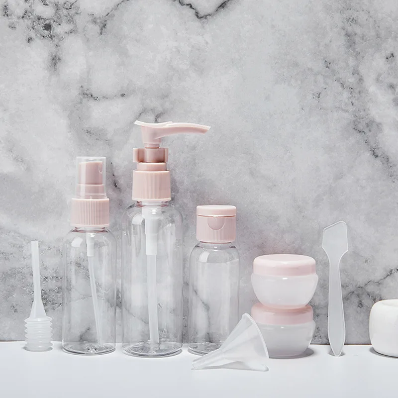 

Travel Mini Makeup Cosmetic Face Cream Pot Bottles Plastic Transparent Empty Eyeshadow Make Up Container Bottle