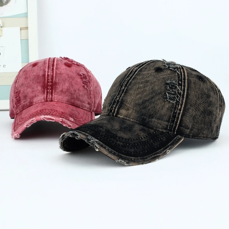 

Unisex Baseball Cap Distressed Jean Hat for Spring Summer Adult Outdoor Adjustable Cycling Hiking Washed Denim Hat
