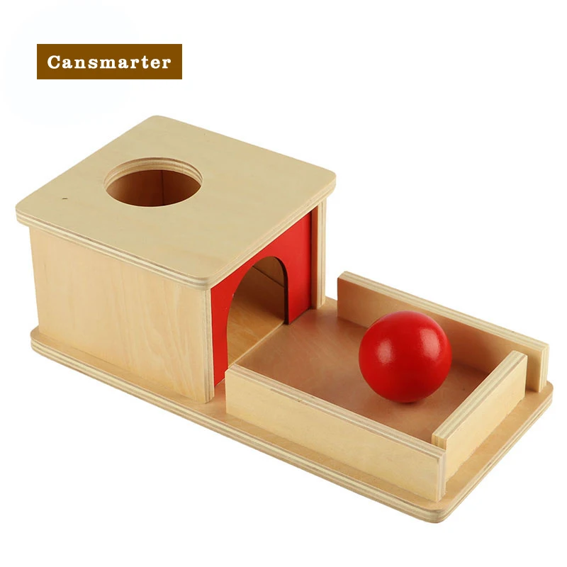 

Montessori Baby Toys Learning Educational Teaching Aids Kid Wooden Object Permanence Box with Tray Board Games Toys Children