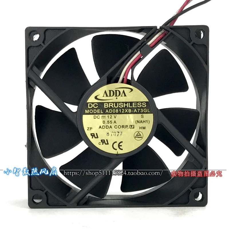 

New original for ADDA 8CM 8025 12V 0.55A 80*25MM high air volume power supply cooling fan AD0812XB-A73GL