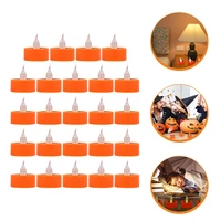 24pcs haunted house horror scary flameless candle candles pumpkin lamp pumpkin candle battery operated candles