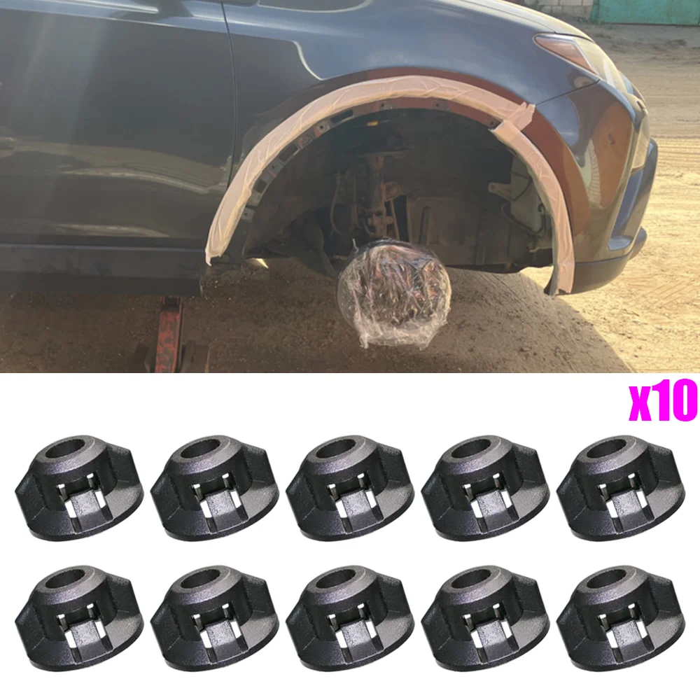 

10 шт., зажим для подкладки крыла, гайка 90467-06121 для Toyota 4Runne Auris Camry Mark Prius Land Cruiser Prado, аксессуары для интерьера