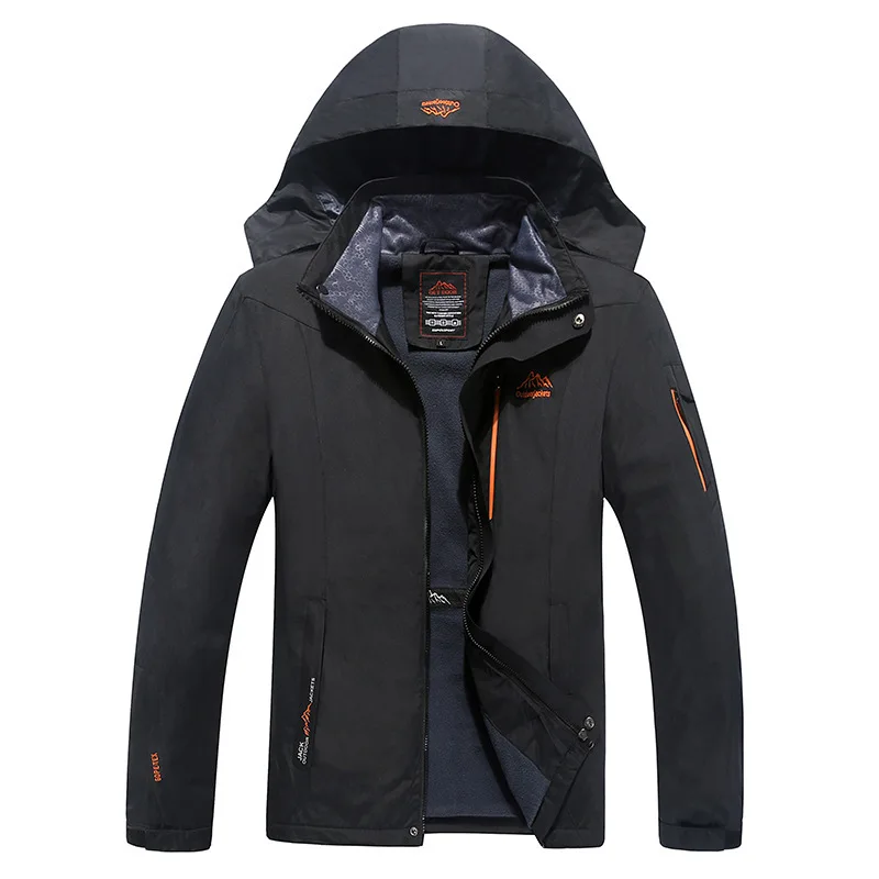 

Jacket Men Waterproof Windbreaker Fleece Warm Coats Mens Plus Size 6XL 7XL 8XL Spring Autumn Casual Tourism Mountain Jackets