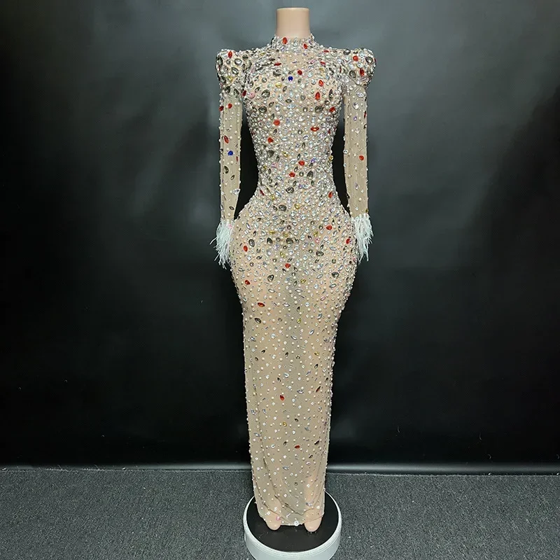 Блестящая женская одежда роскошное платье на день рождения облегающее макси