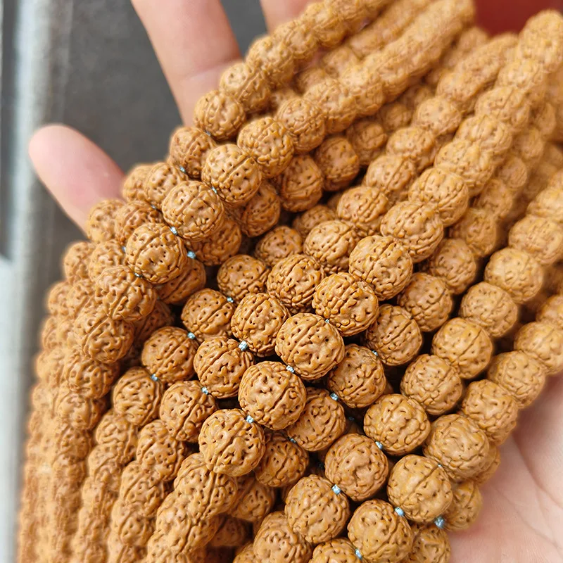 Одна вещь и одна картинка имбирно-желтая кожа маленький браслет Jingang Bodhi 108