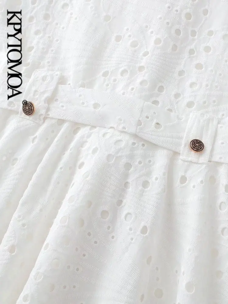 Женское винтажное мини-платье KPYTOMOA модное платье с ремнем и вышивкой коротким