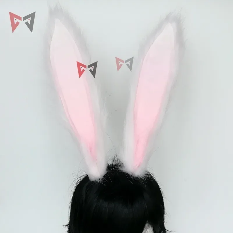 Обруч для волос с ушками кролика украшение в готическом стиле хвост ручная