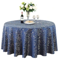 polyester jacquard round tablecloth wedding table cover cloth damask pattern table decoration hotel restaurant party banquet