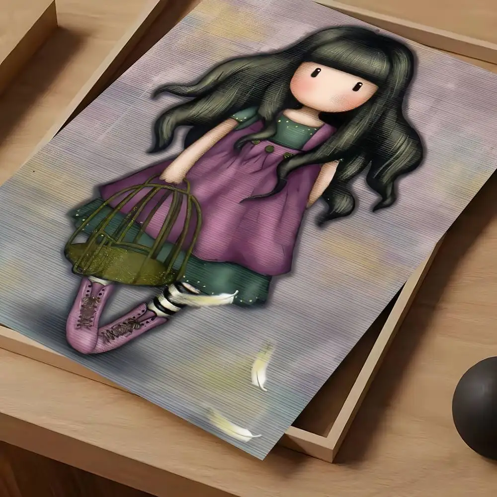 

Kawaii Girl S-Santoro Gorjuss постер водостойкие винтажные постеры с фильмами высокого качества настенный художественный принт для декора комнаты подарок