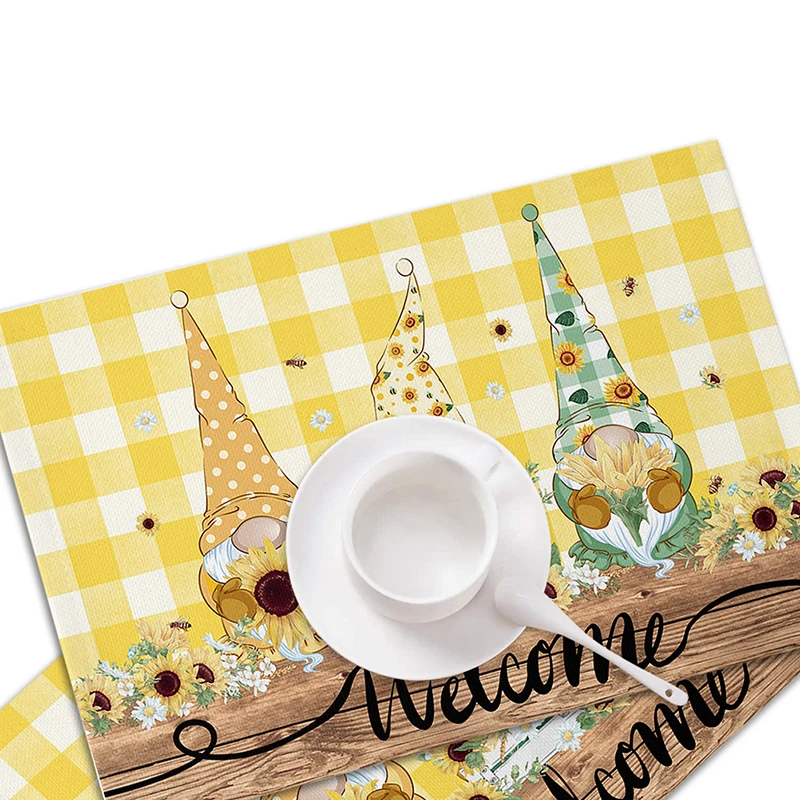 4 шт. настольные флажки белье печатных Настольный флаг Скатерть гномов скатерть