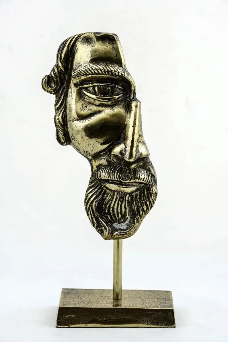 

Decorative Zinc Alloy Half Face Zeus Biblosu 41 Cm Trinket Hediyelik