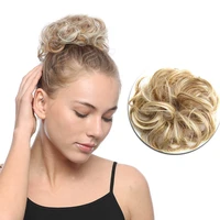 beiyufeimessy chignon donut hair bun pad elastic hair rope rubber band synthetic hairpiece natural color brown color