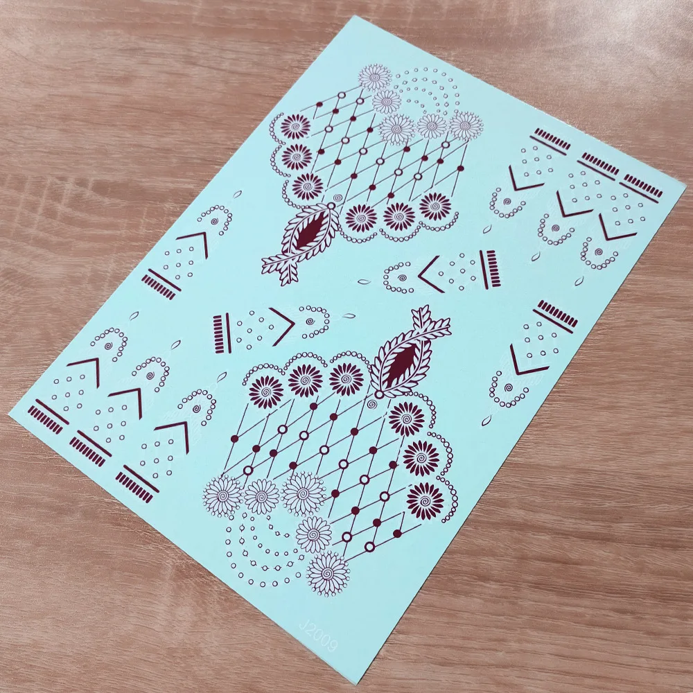 

Ажурная тату индийская белая коричневая кружевная водостойкая устойчивая к поту стойкая тату-наклейка