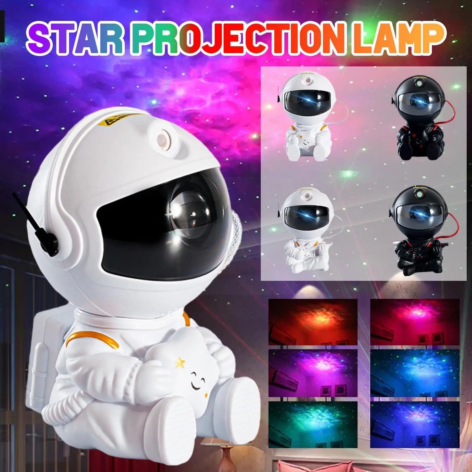 

Usb-проектор звездный астронавт, Ночной светильник, Звездный ночной Светильник для спальни, домашний декоративный пульт дистанционного упра...