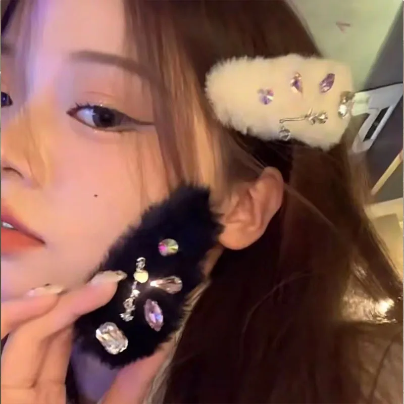 Плюшевая заколка для волос Diamond Sweetheart Spicy Girl с боковыми зажимами