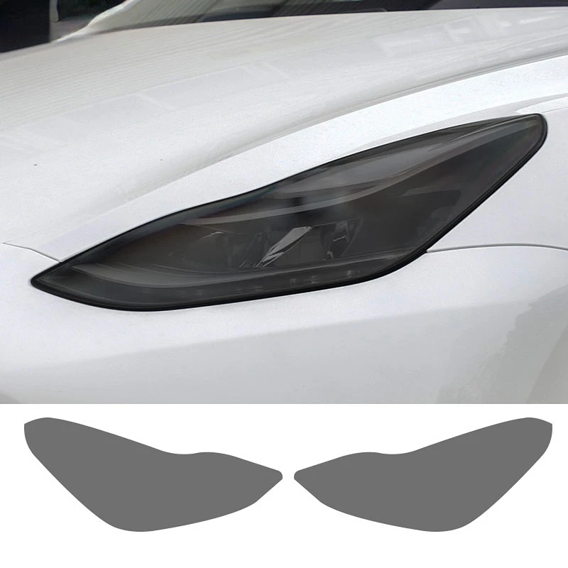 

Защитная пленка для автомобильных фар, прозрачная Дымчатая черная наклейка из ТПУ для фасветильник Tesla модели Y 2020 2021 2022