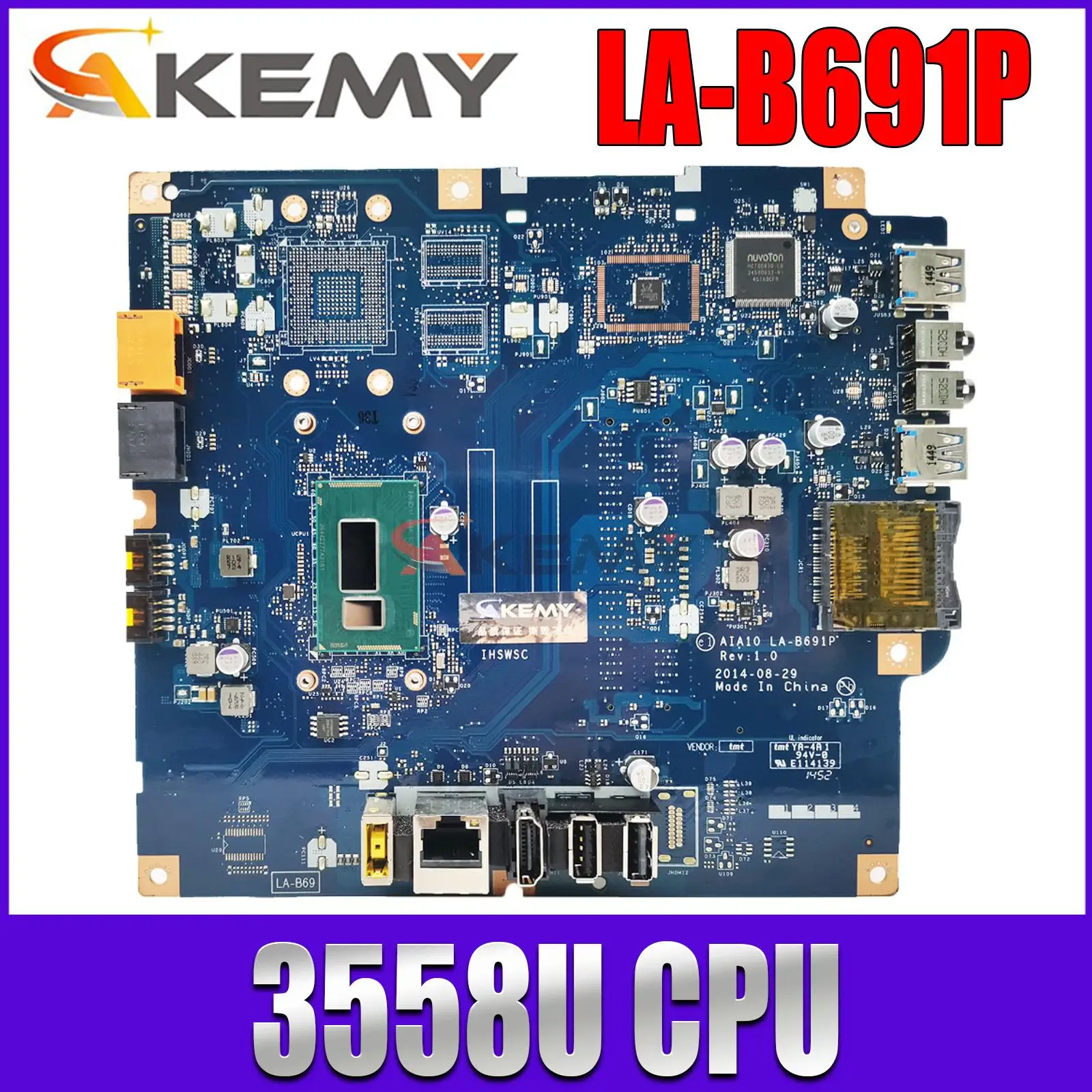 

AIA10 LA-B691P For Lenovo C2030 C20-30 all-in-one computer motherboard with 3558U 100% Fully Tested&High quality